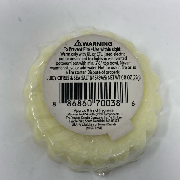 Yankee Candle Juicy Citrus & Sea Salt Wax Potpourri Tart Melt - Picture 2 of 2